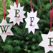 7-teiliges Weihnachtsstern-Set "Frieden auf Erden!"