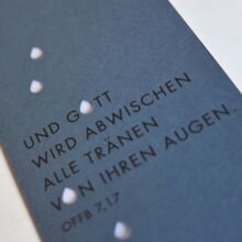 Trauerkarte "Alle Tränen abwischen"